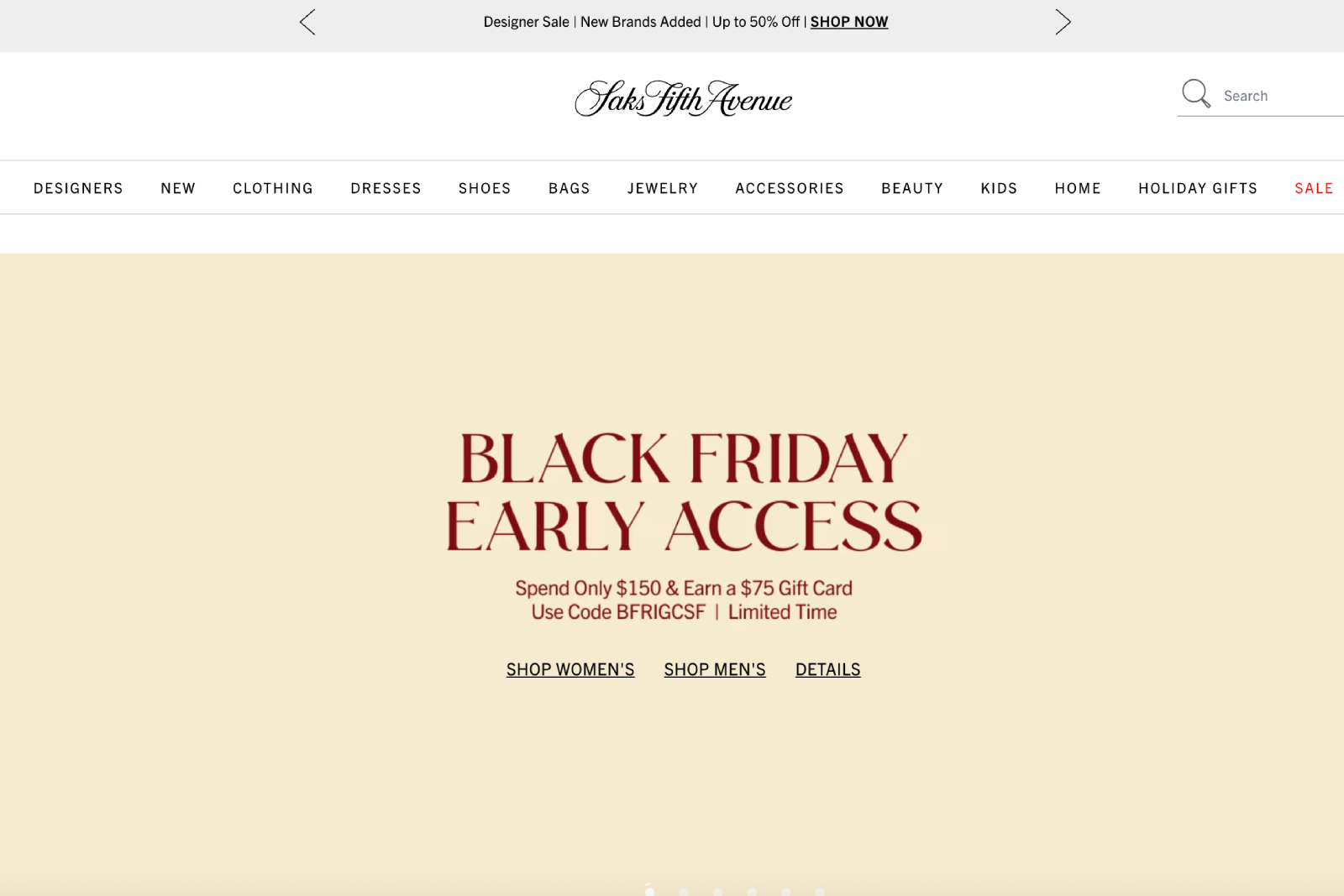 black friday early access banner